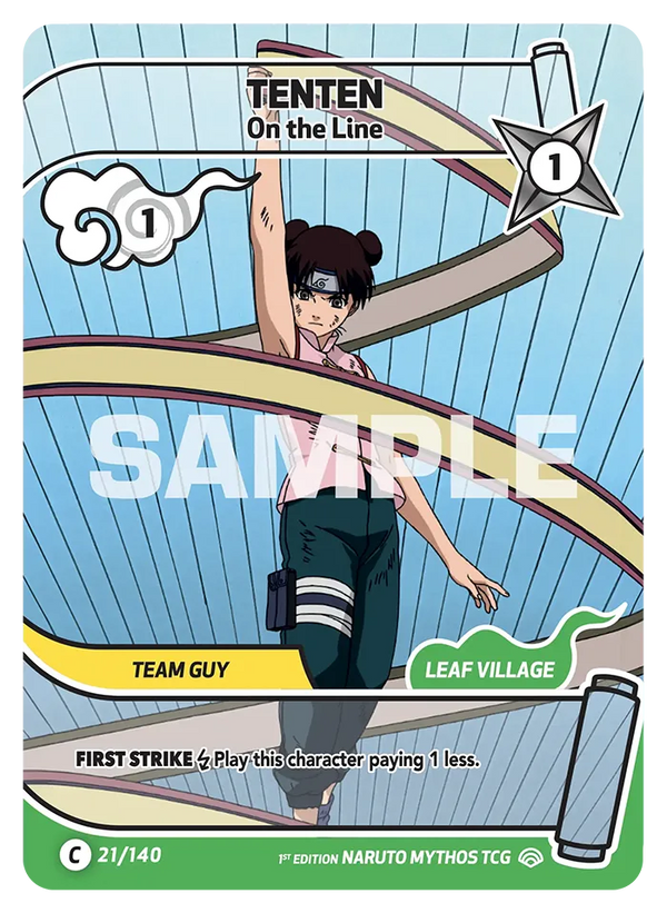 021/140 - Tenten - En Première Ligne — Carte Naruto Mythos Shinobi Shiren - Set 2 Éd.1 021/140