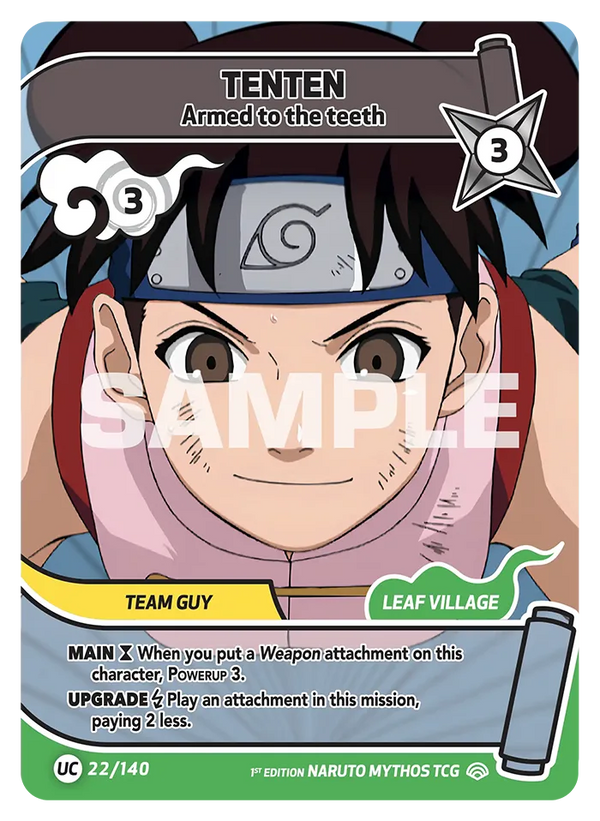 022/140 - Tenten - Armé jusqu'aux Dents — Carte Naruto Mythos Shinobi Shiren - Set 2 Éd.1 022/140