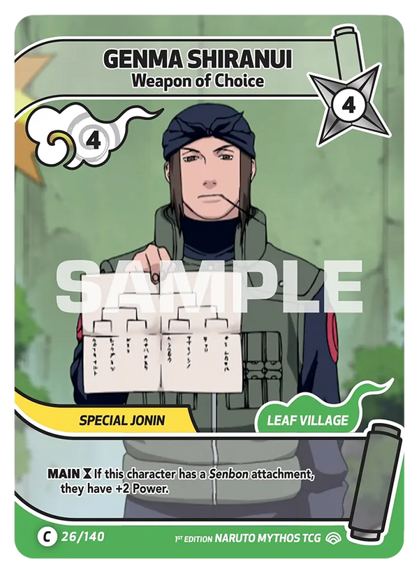 026/140 - Gemma Shiranui - L'Arme de Prédilection — Carte Naruto Mythos Shinobi Shiren - Set 2 Éd.1 026/140