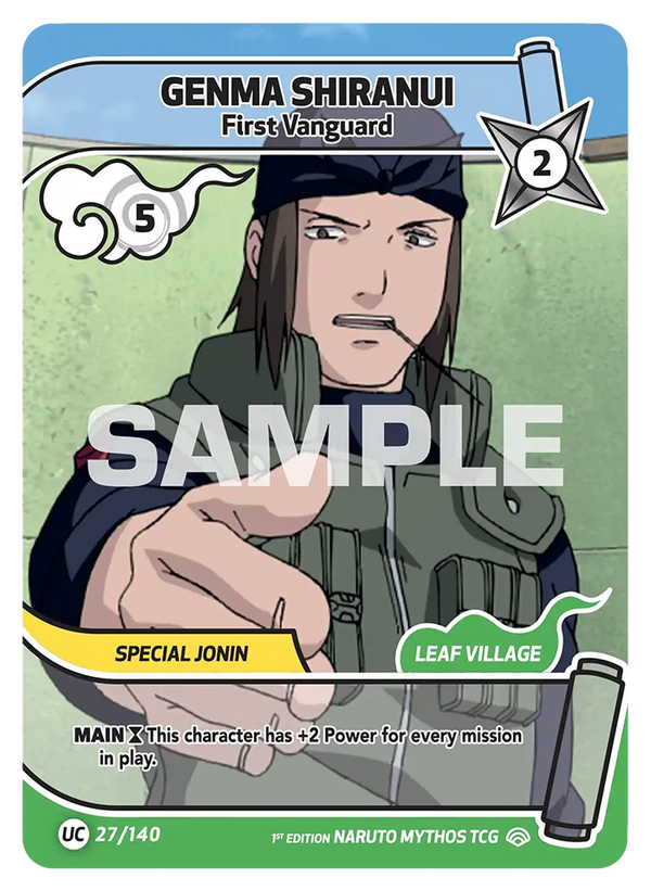 027/140 - Gemma Shiranui - Première Avant-Garde — Carte Naruto Mythos Shinobi Shiren - Set 2 Éd.1 027/140
