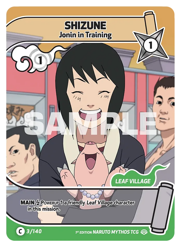 003/140 - Shizune - Jônin en Formation — Carte Naruto Mythos Shinobi Shiren - Set 2 Éd.1 003/140