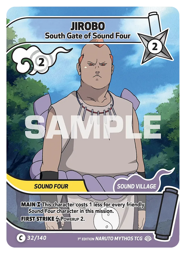032/140 - Jirôbô - Porte Sud du Quartet d'Oto — Carte Naruto Mythos Shinobi Shiren - Set 2 Éd.1 032/140