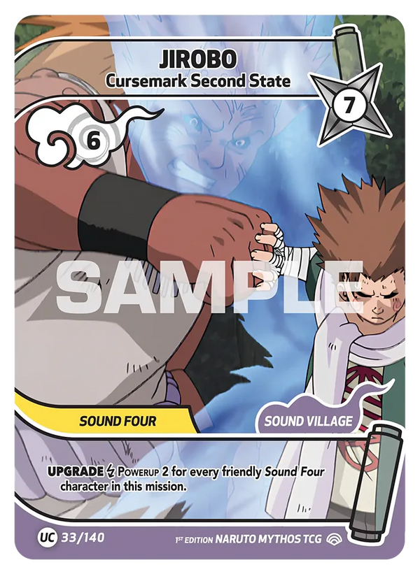 033/140 - Jirôbô - Sceau Maudit Niveau 2 — Carte Naruto Mythos Shinobi Shiren - Set 2 Éd.1 033/140