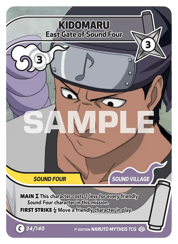 034/140 - Kidômaru - Porte Est du Quartet d'Oto — Carte Naruto Mythos Shinobi Shiren - Set 2 Éd.1 034/140