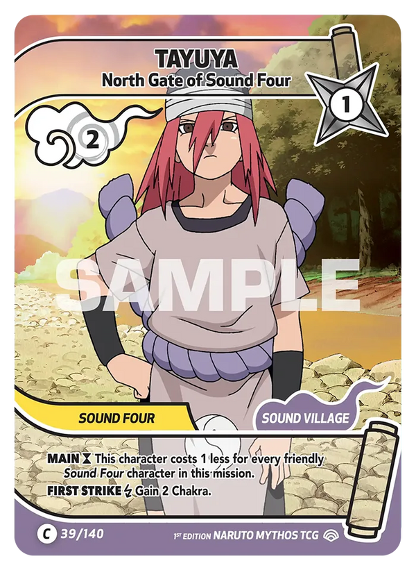 039/140 - Tayuya - Porte Nord du Quartet d'Oto — Carte Naruto Mythos Shinobi Shiren - Set 2 Éd.1 039/140