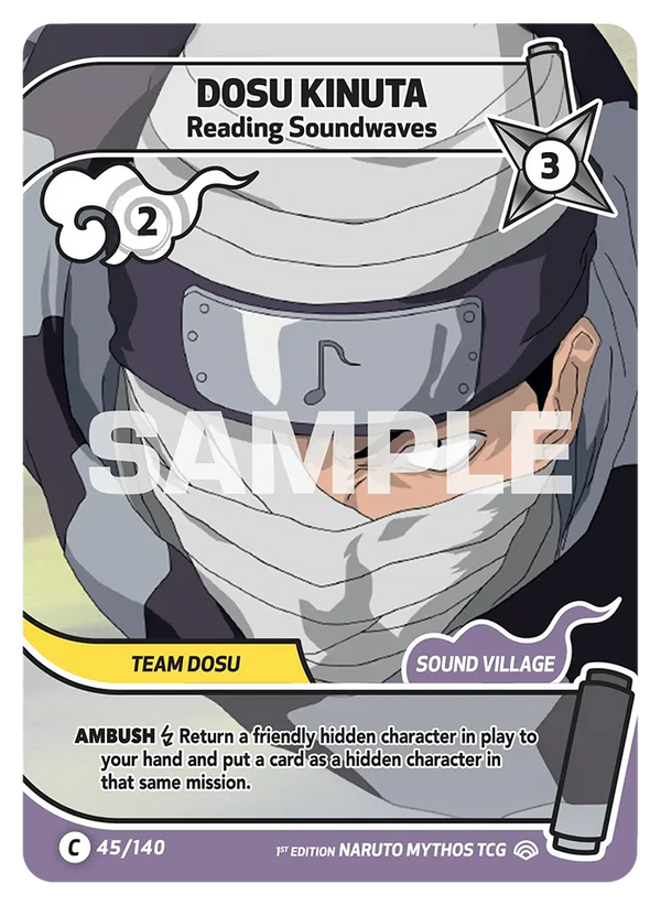 045/140 - Dosu Kinuta - Lecture des Ondes Sonores — Carte Naruto Mythos Shinobi Shiren - Set 2 Éd.1 045/140