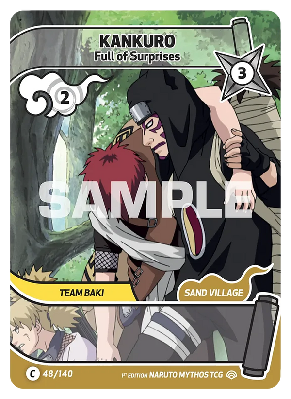 048/140 - Kankurô - Plein de Surprises — Carte Naruto Mythos Shinobi Shiren - Set 2 Éd.1 048/140