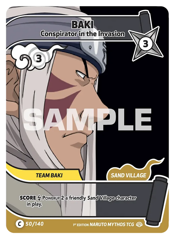 050/140 - Baki - Conspirateur de l'Invasion — Carte Naruto Mythos Shinobi Shiren - Set 2 Éd.1 050/140