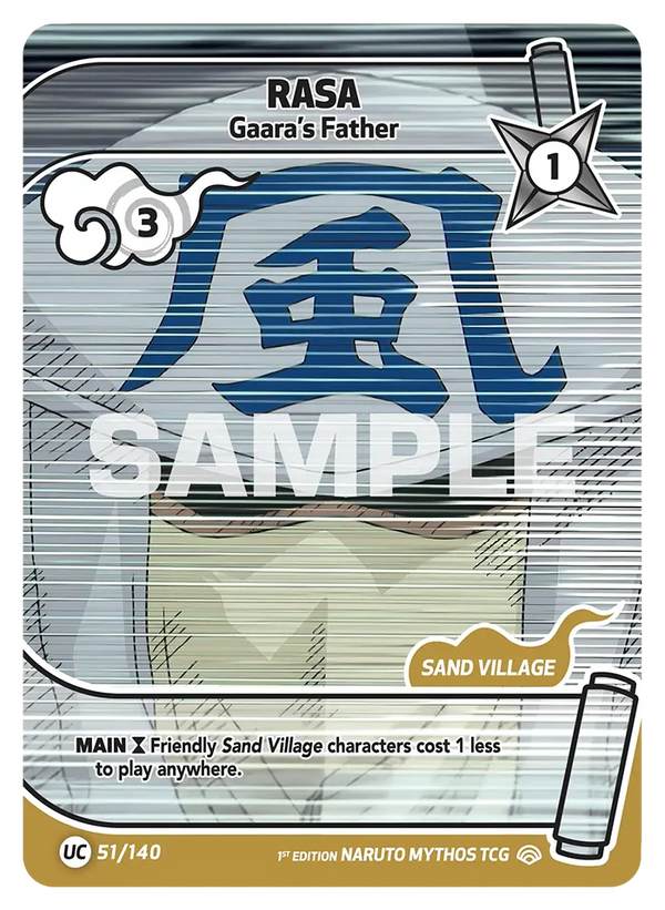 051/140 - Rasa - Le Père de Gaara — Carte Naruto Mythos Shinobi Shiren - Set 2 Éd.1 051/140