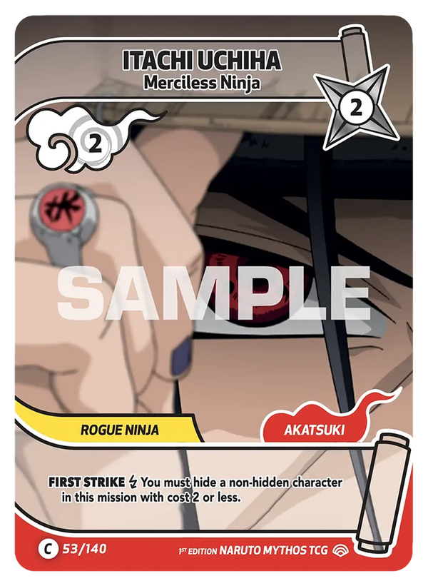 053/140 - Itachi Uchiwa - Ninja Sans Pitié — Carte Naruto Mythos Shinobi Shiren - Set 2 Éd.1 053/140