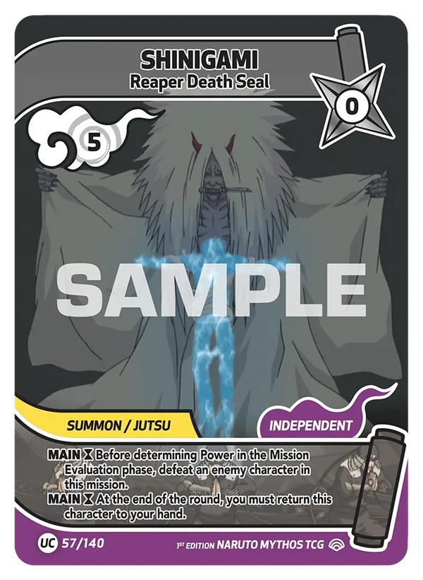057/140 - Shinigami - Sceau du Dieu de la Mort — Carte Naruto Mythos Shinobi Shiren - Set 2 Éd.1 057/140