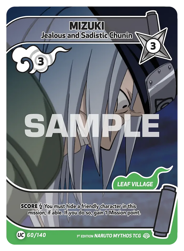 060/140 - Mizuki - Chûnin Jaloux et Sadique — Carte Naruto Mythos Shinobi Shiren - Set 2 Éd.1 060/140