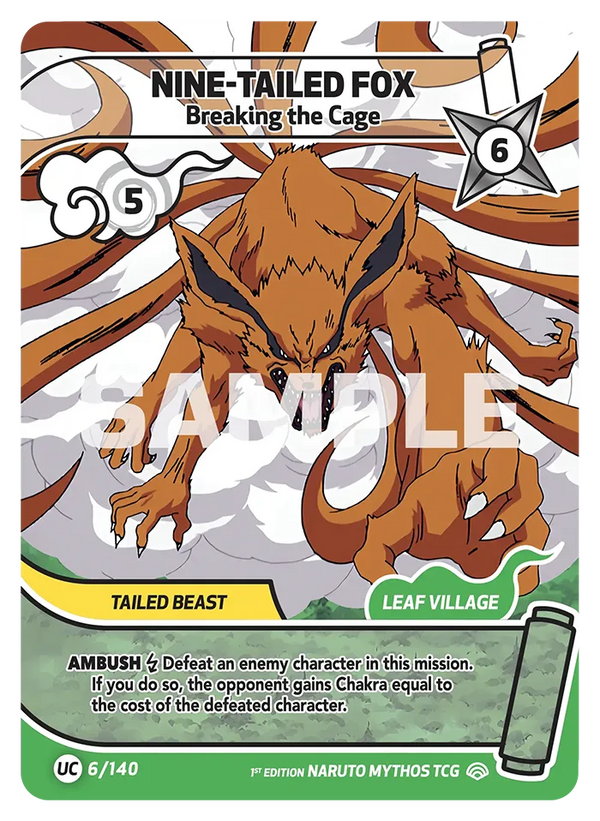 006/140 - Kyûbi - Briser la Cage — Carte Naruto Mythos Shinobi Shiren - Set 2 Éd.1 006/140