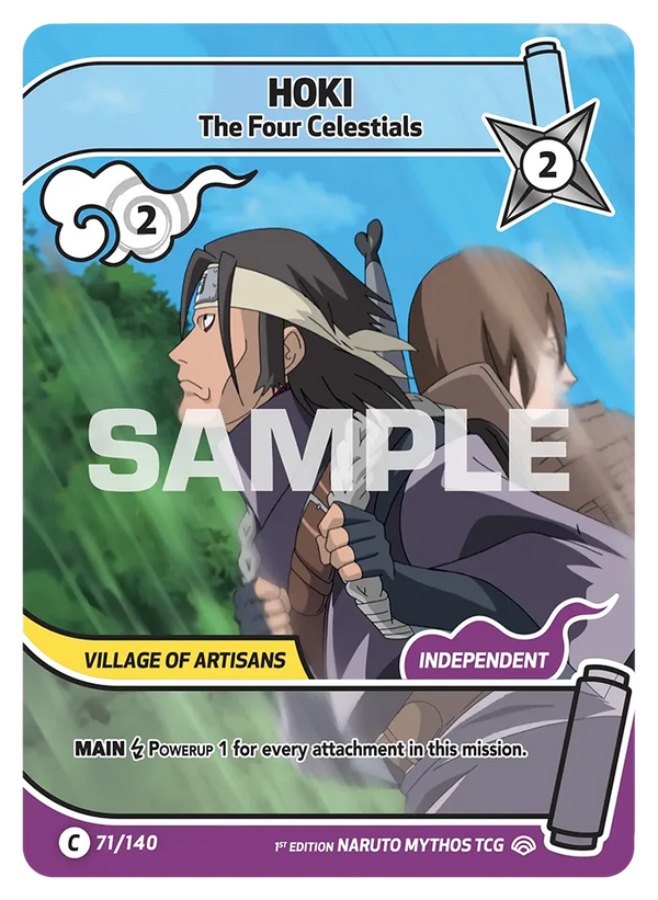 071/140 - Hôki - Les Quatre Célestes — Carte Naruto Mythos Shinobi Shiren - Set 2 Éd.1 071/140