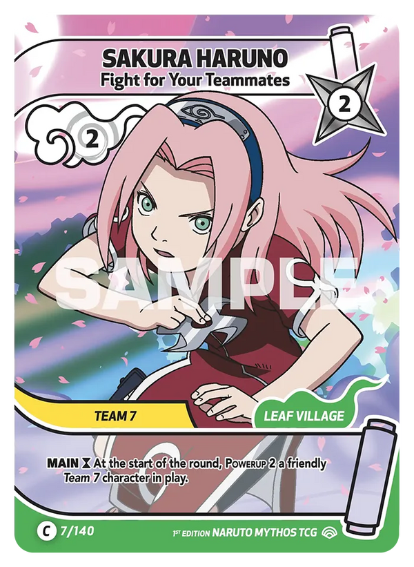 007/140 - Sakura Haruno - Se Battre pour ses Coéquipiers — Carte Naruto Mythos Shinobi Shiren - Set 2 Éd.1 007/140