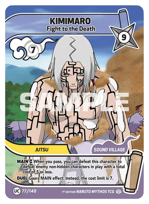 077/140 - Kimimaro - Combat à Mort — Carte Naruto Mythos Shinobi Shiren - Set 2 Éd.1 077/140