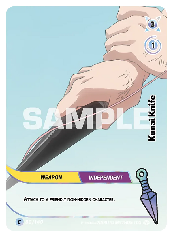 080/140 - Kunai — Carte Naruto Mythos Shinobi Shiren - Set 2 Éd.1 080/140