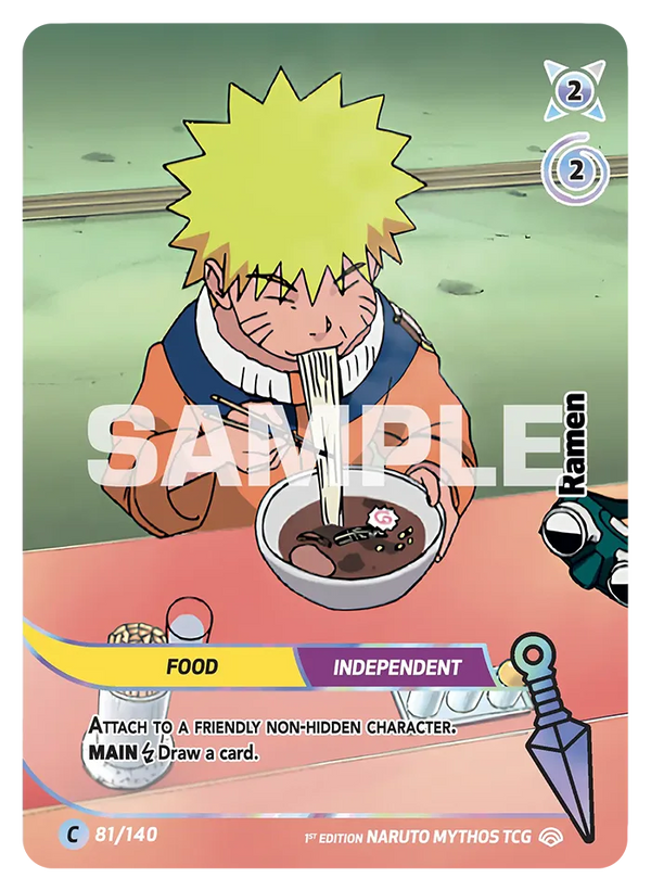 081/140 - Ramen — Carte Naruto Mythos Shinobi Shiren - Set 2 Éd.1 081/140