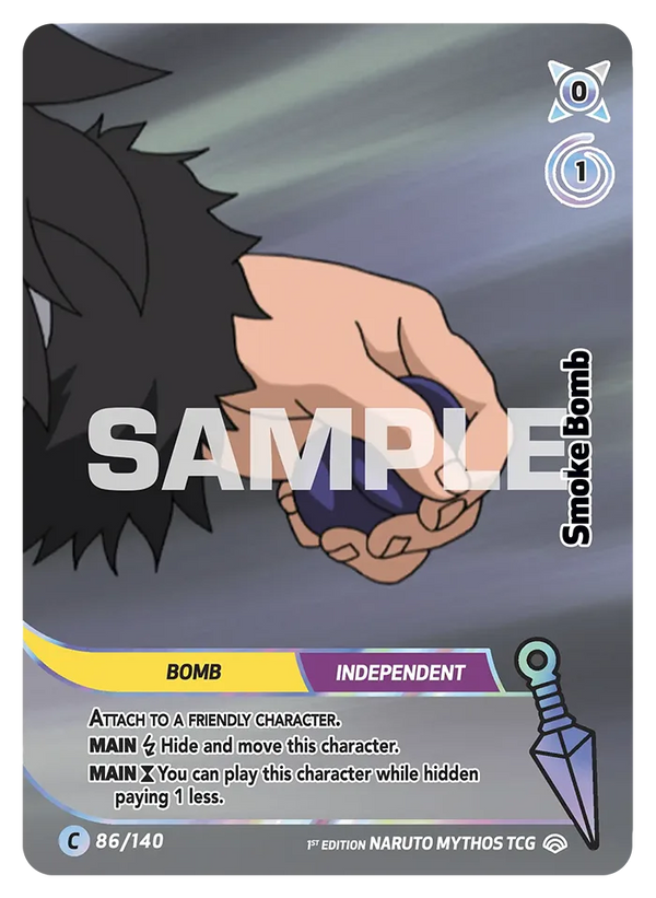 086/140 - Bombe Fumigène — Carte Naruto Mythos Shinobi Shiren - Set 2 Éd.1 086/140
