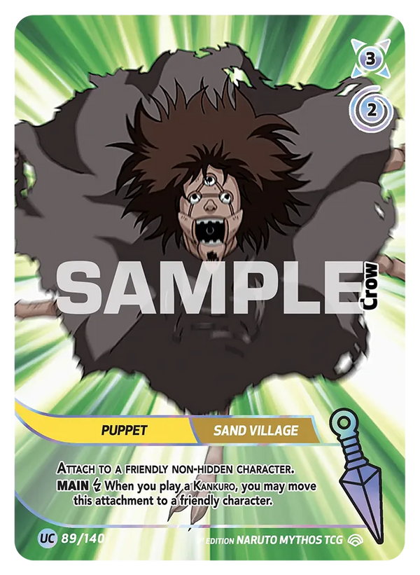 089/140 - Corbeau — Carte Naruto Mythos Shinobi Shiren - Set 2 Éd.1 089/140