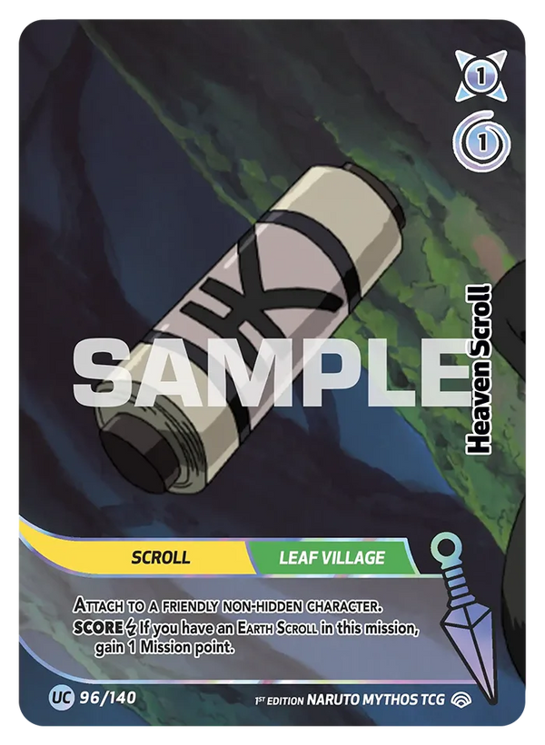 096/140 - Parchemin du Ciel — Carte Naruto Mythos Shinobi Shiren - Set 2 Éd.1 096/140