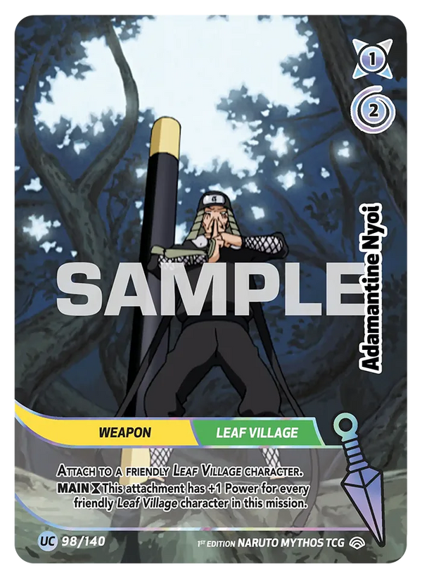 098/140 - Sceptre Adamantin — Carte Naruto Mythos Shinobi Shiren - Set 2 Éd.1 098/140