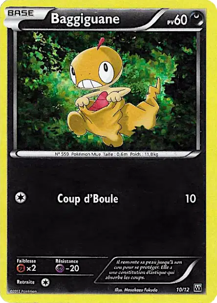 010/012 - Baggiguane — Carte Pokémon Collection McDonald's 2012 10/12