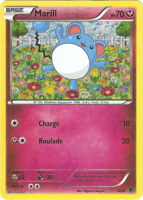 010/012 - Marill — Carte Pokémon Collection McDonald's 2015 10/12