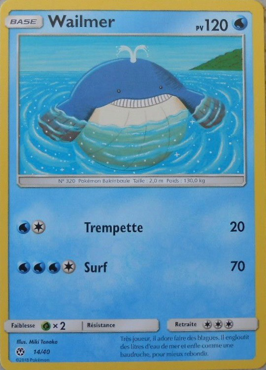 014/040 - Wailmer — Carte Pokémon Collection McDonald's 2018 14/40