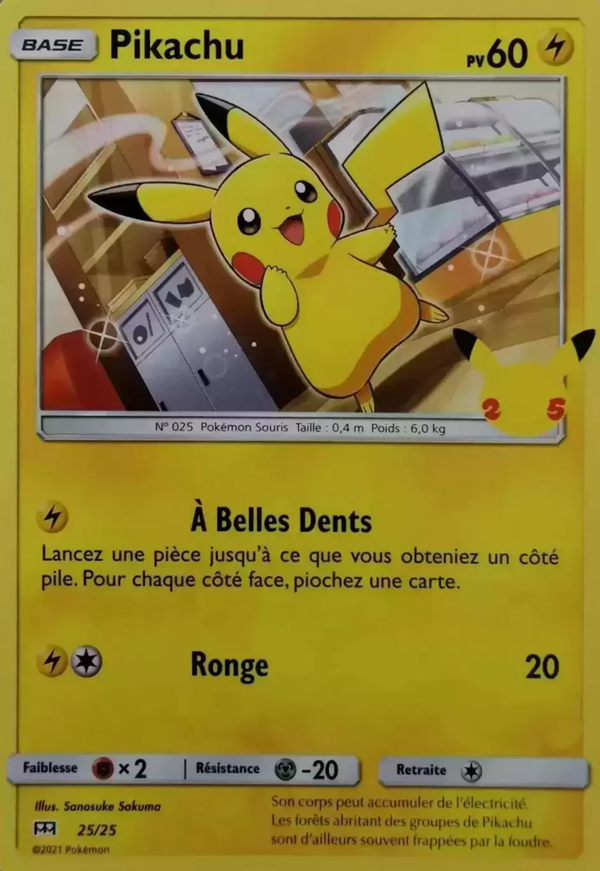 Pikachu — Carte Pokémon 25 Collection McDonald's 2021