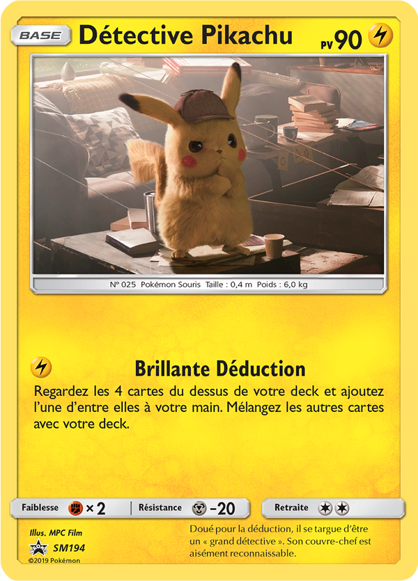 Détective Pikachu SM194 - Promos Soleil & Lune - Carte Pokémon
