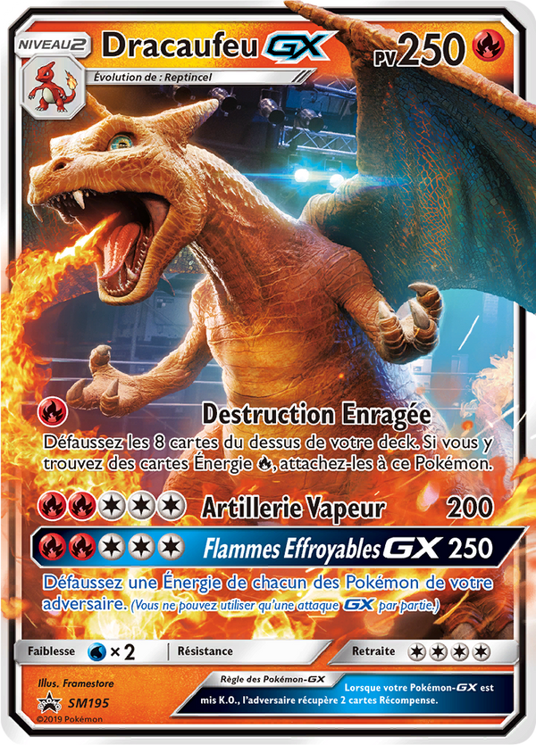 Dracaufeu GX SM195 - Promos Soleil & Lune - Carte Pokémon