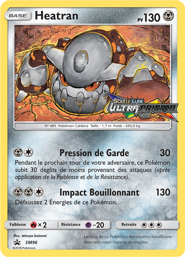 Heatran SM96 - Promos Soleil & Lune - Carte Pokémon