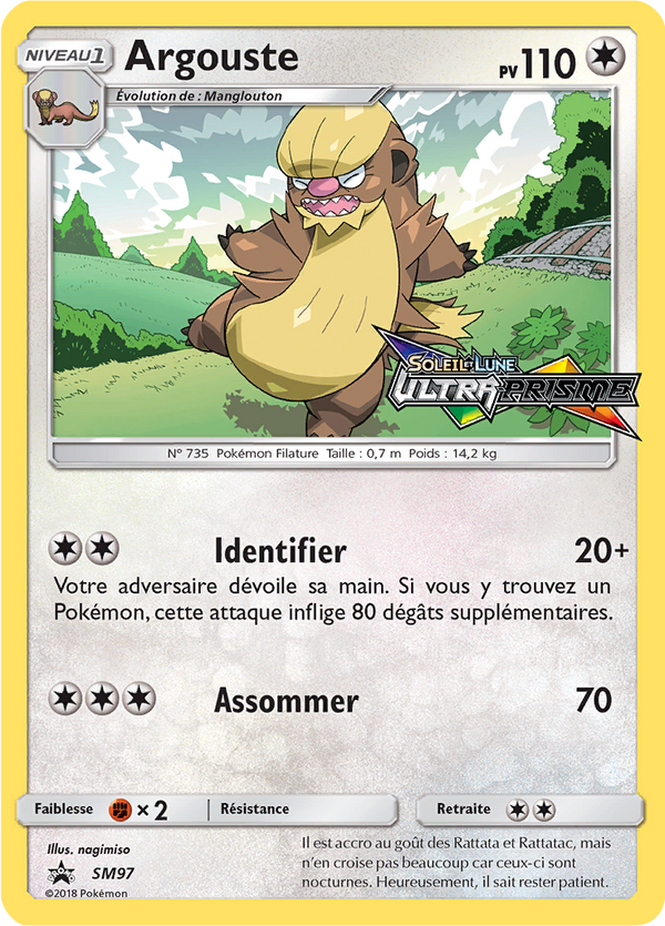 Argouste SM97 - Promos Soleil & Lune - Carte Pokémon
