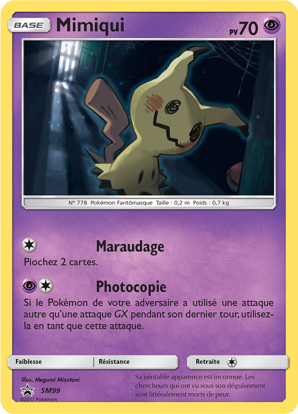 Mimiqui SM99 - Promos Soleil & Lune - Carte Pokémon