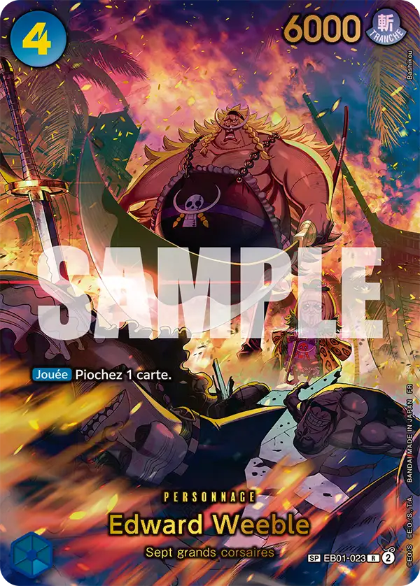 EB01-023 - Edward Weeble — Carte One Piece Les Sept de la Mer d'Azur 023