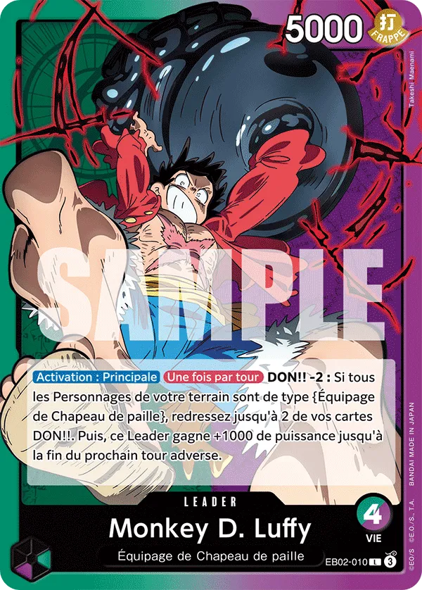 EB02-010 - Monkey D. Luffy — Carte One Piece Anime 25th Collection 010