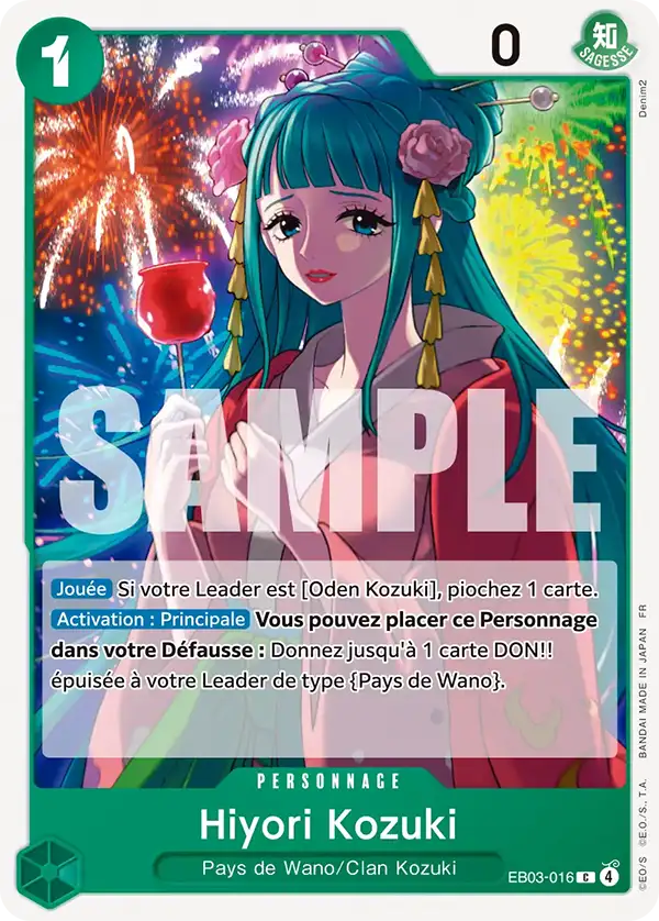 EB03-016 - Hiyori Kozuki — Carte One Piece Heroines Edition 016