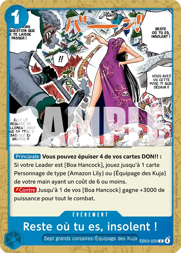 EB03-029 - Reste où tu es, insolent ! — Carte One Piece Heroines Edition 029