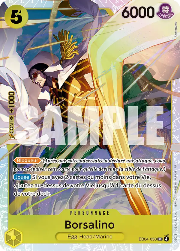 EB04-058 - Borsalino — Carte One Piece Aventure sur l'Île de Dieu 058