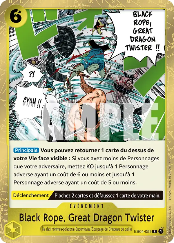 EB04-059 - Black Rope, Great Dragon Twister — Carte One Piece Aventure sur l'Île de Dieu 059
