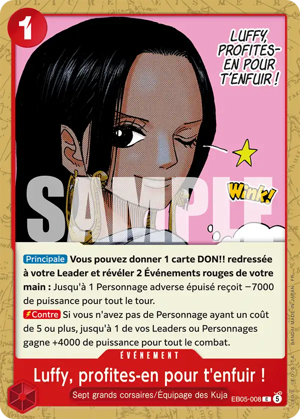EB05-008 - Luffy, profites-en pour t'enfuir ! - Carte One Piece Heroines Edition Vol.2 008
