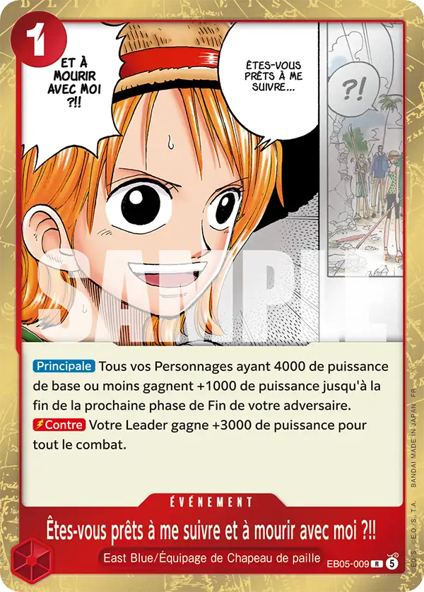 EB05-009 - Êtes-vous prêts à me suivre et à mourir avec moi ?!! - Carte One Piece Heroines Edition Vol.2 009