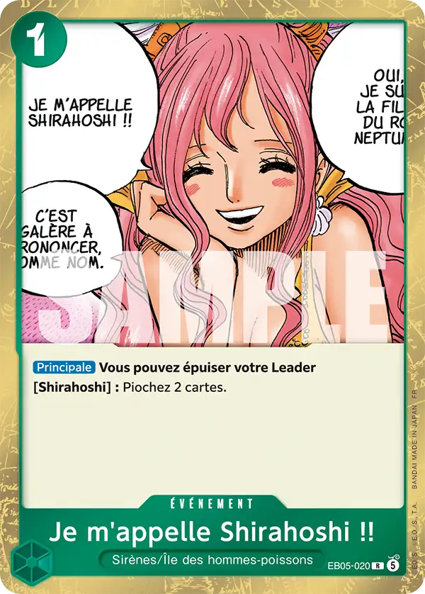 EB05-020 - Je m'appelle Shirahoshi !! - Carte One Piece Heroines Edition Vol.2 020