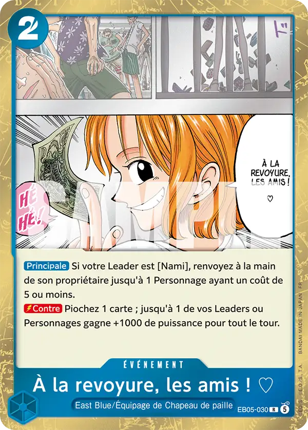 EB05-030 - À la revoyure, les amis ! ♡ - Carte One Piece Heroines Edition Vol.2 030