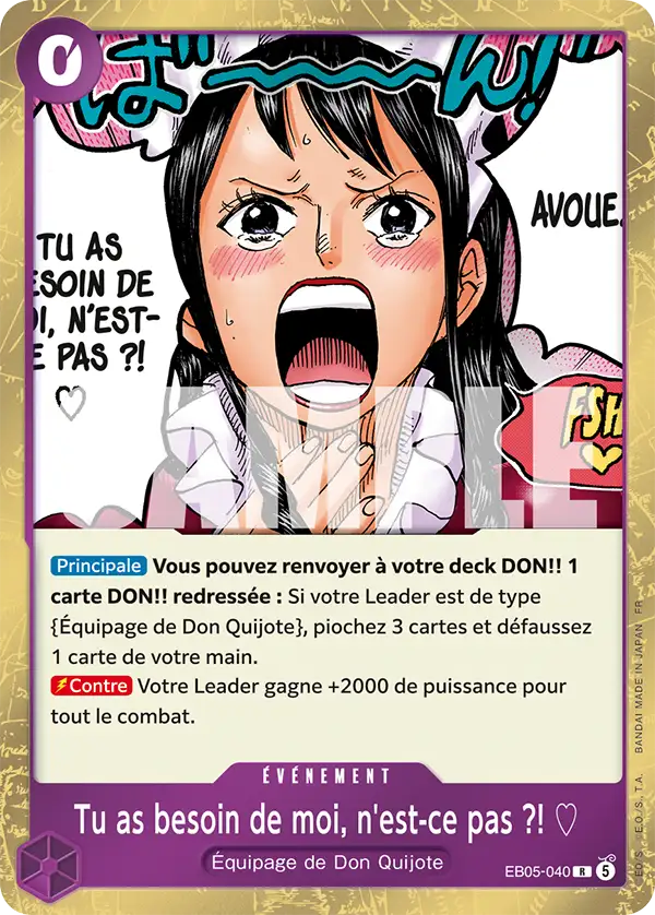 EB05-040 - Tu as besoin de moi, n'est-ce pas ?! ♡ - Carte One Piece Heroines Edition Vol.2 040