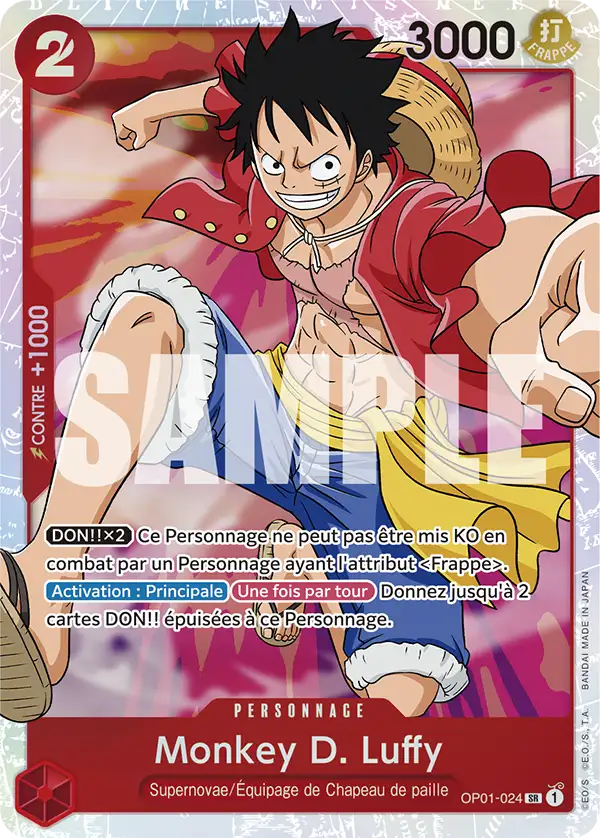 OP01-024 - Monkey D. Luffy — Carte One Piece Premium Booster — The Best 024