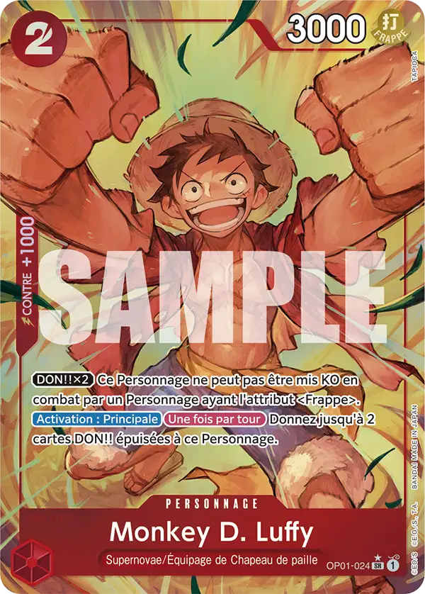 OP01-024 - Monkey D. Luffy V2 — Carte One Piece Premium Booster — The Best 024