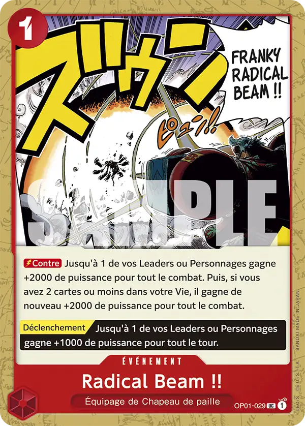 OP01-029 - Radical Beam !! — Carte One Piece Premium Booster — The Best 029