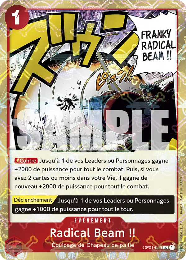 OP01-029 - Radical Beam !! V2 — Carte One Piece Premium Booster — The Best 029